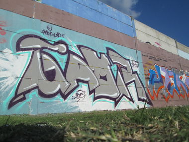 Graffiti Wall - Photo by JustTheG - gaur, milr, jin (2013)