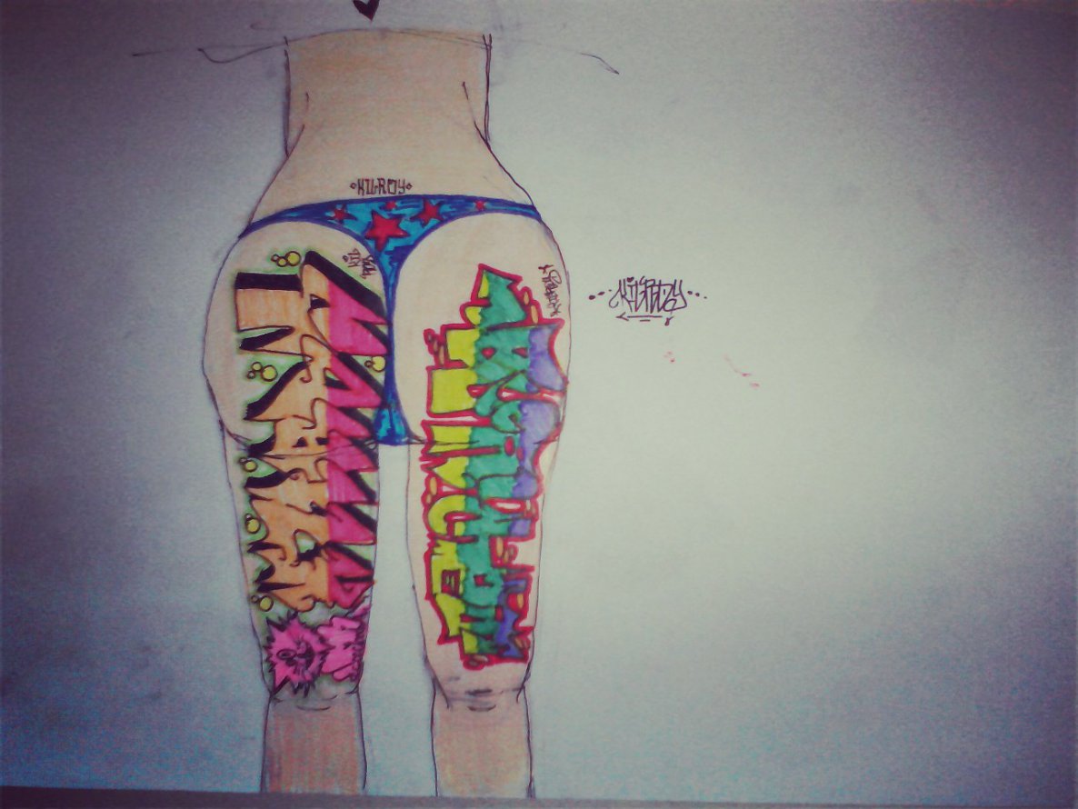 Graffiti Sketch - Photo by K1LR0Y - sketch, ass, kilroy