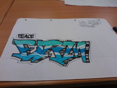 Graffiti Sketch in Köln - Photo by KAVE - kave, peaceetim