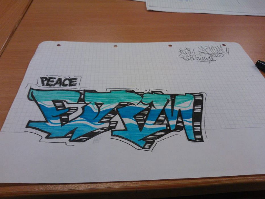 Graffiti Sketch in Köln - Photo by KAVE - kave, peaceetim