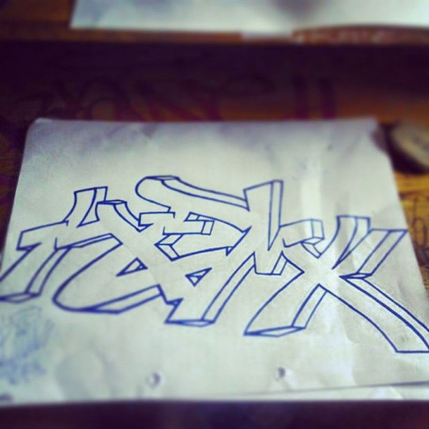 Graffiti Sketch - Photo by KAVE