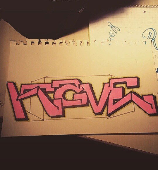 Graffiti Sketch - Photo by KAVE - kave, pink, sketch (2015)