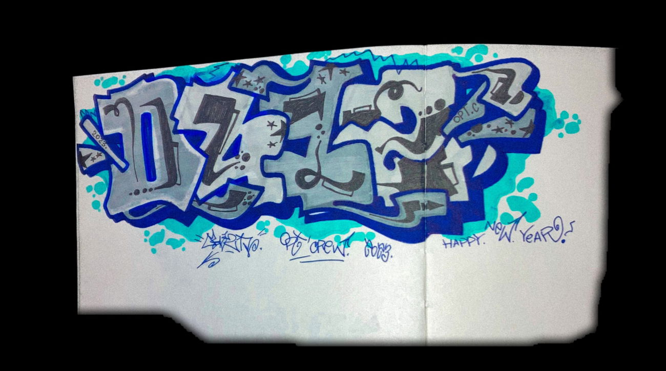 Graffiti Sketch in Ukraine - Photo by KEMO (2023)