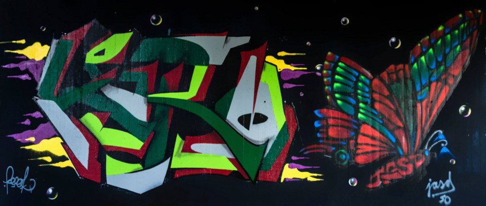 Graffiti Wall in Windeck - Photo by KERO - kero, jasd, schladern (2013)