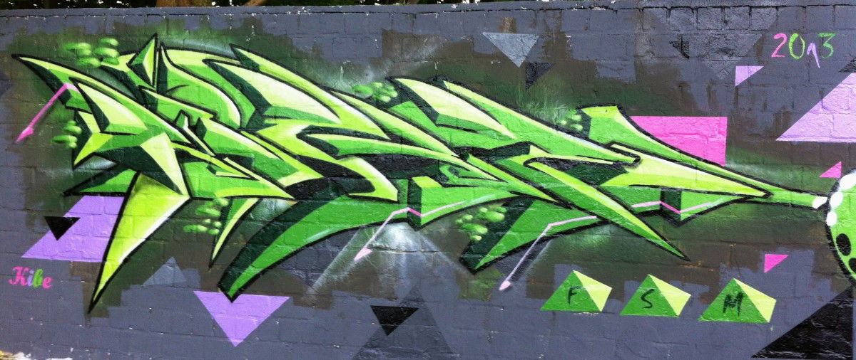Graffiti Wall in Dortmund - Photo by KIBE - Kibe, FSM, Crew