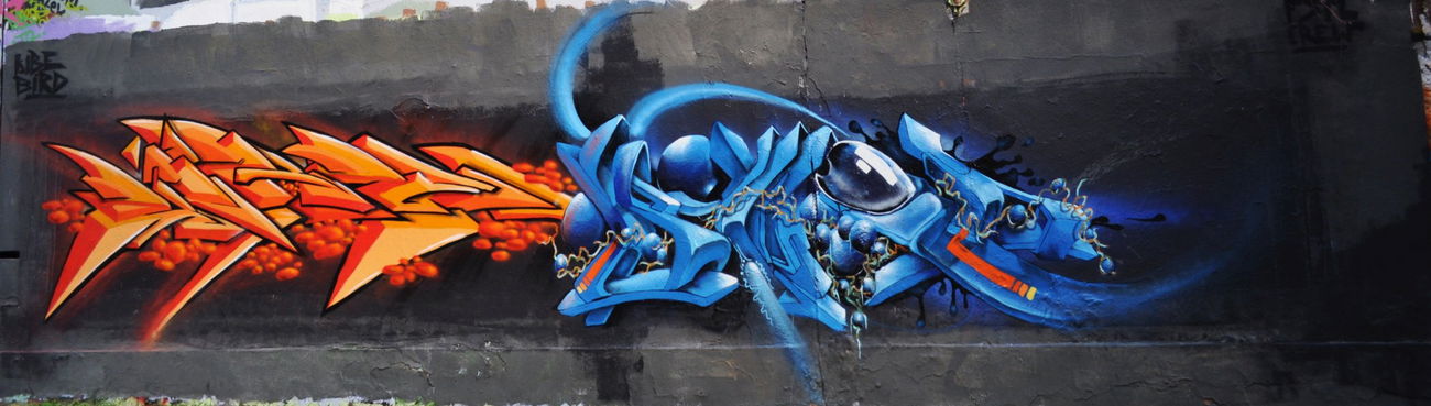 Graffiti Wall in Gütersloh - Photo by KIBE - Kibe, BIrd, Gütersloh (2013)