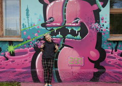Graffiti Wall in Valga - Photo by KIWIE - kiwie, future, pink