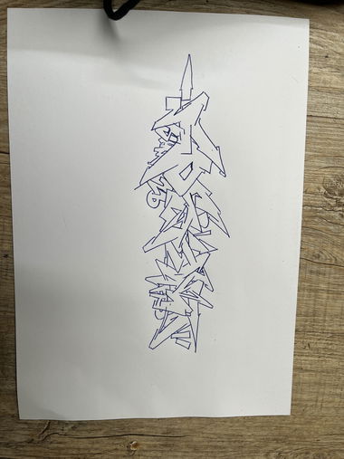 Graffiti Sketch in Drehort - Photo by KLFN - ESHAEMFP