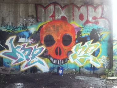 Graffiti Bombing in Elektrougli - Photo by KOBER