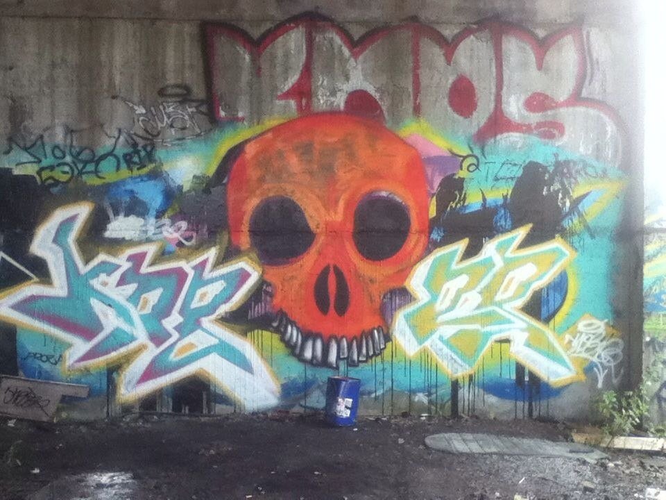 Graffiti Bombing in Elektrougli - Photo by KOBER