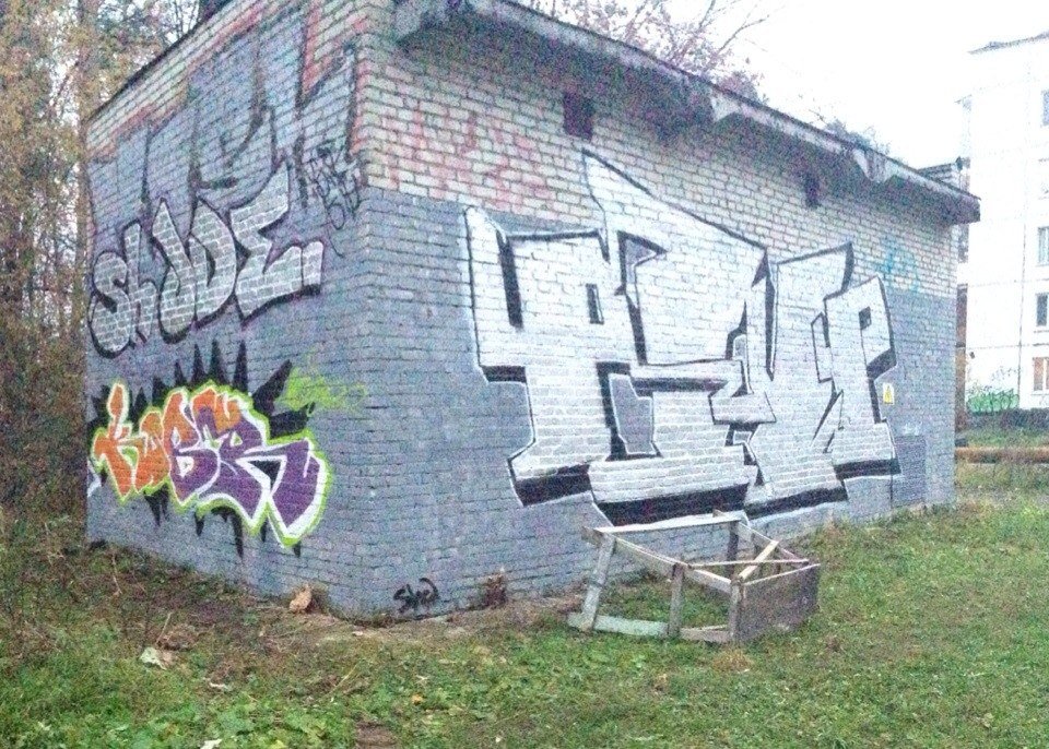Graffiti Bombing in Elektrougli - Photo by KOBER - Kober (2013)