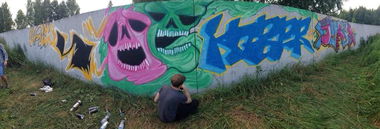 Graffiti Wall in Elektrougli - Photo by KOBER - Kober (2013)