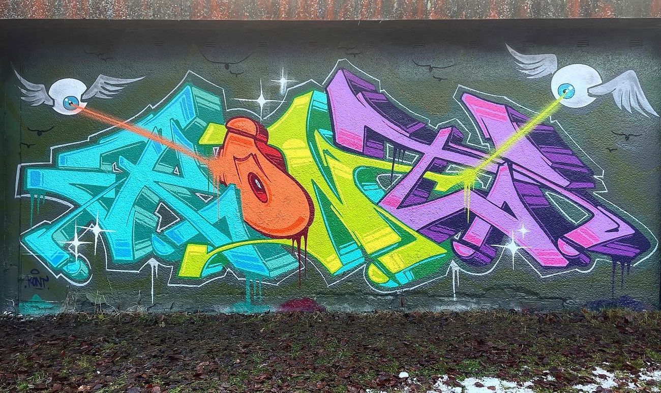 Graffiti Wall - Photo by KONT - kont, graffiti, spraypaint