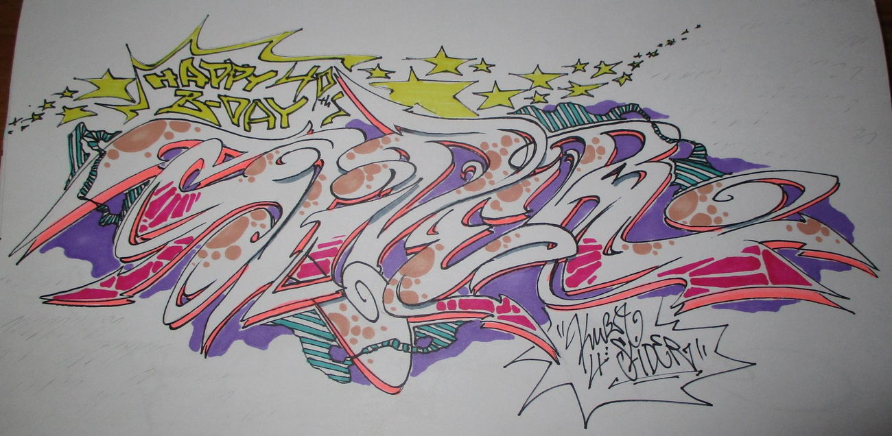Graffiti Sketch - Photo by KUBA182 - slider, 40thbday, kuba (2015)