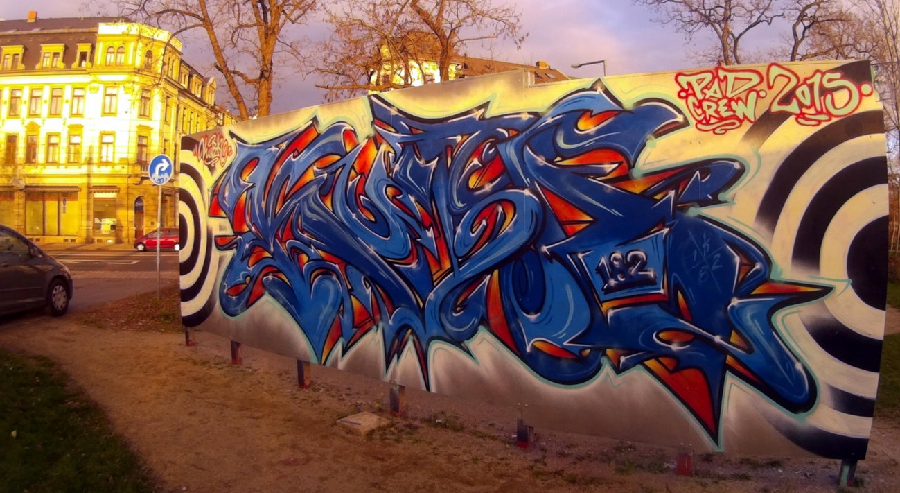 Graffiti Wall in Dresden - Photo by KUBA182 - kuba, pad, dresden (2015)