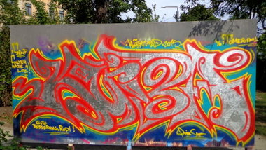 Graffiti Wall in Dresden - Photo by KUBA182 - kuba, pad (2015)