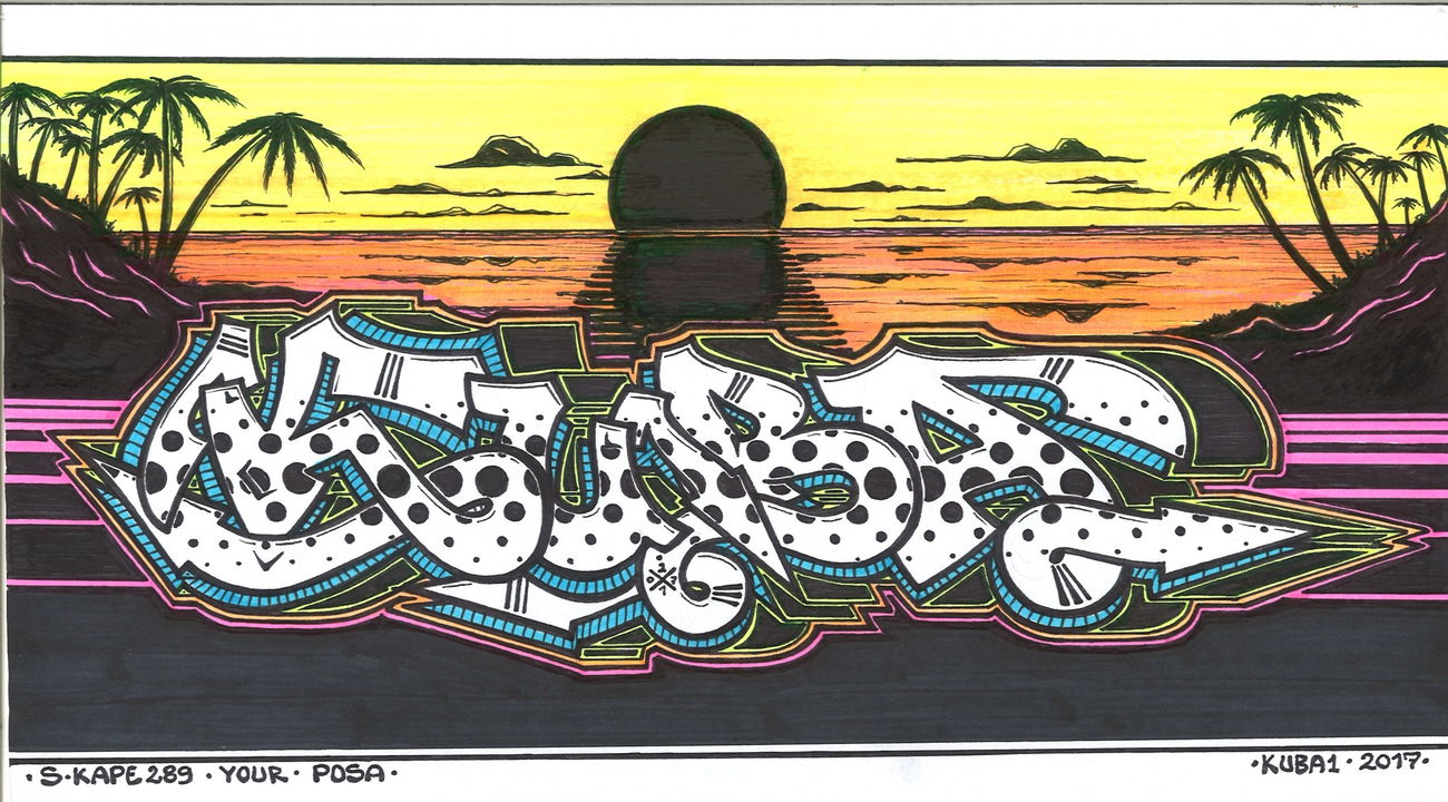 Graffiti Sketch - Photo by KUBA182 - kuba, pad, blacksunset (2017)