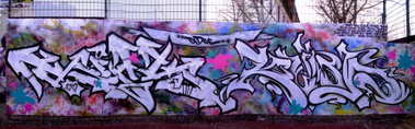 Graffiti Wall in Dresden - Photo by KUBA182 - kuba, rick, pad
