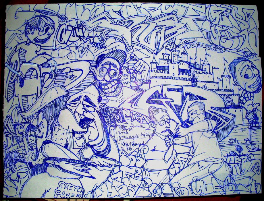 Graffiti Sketch in Dresden - Photo by KUBA182 - kuba