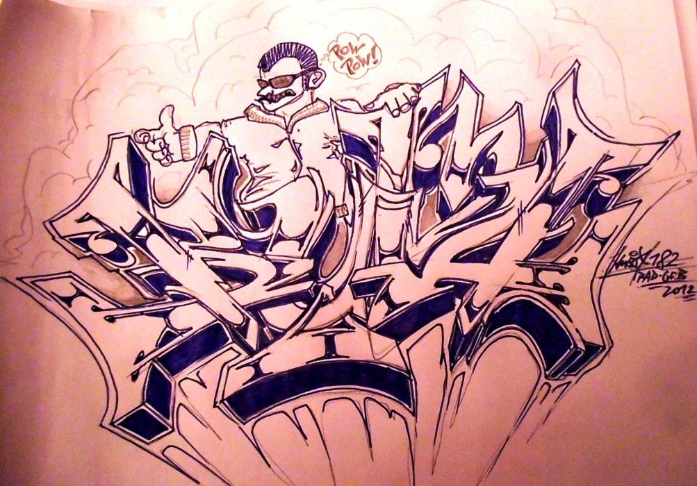 Graffiti Sketch in Dresden - Photo by KUBA182 - kuba, pad, gfb (2012)