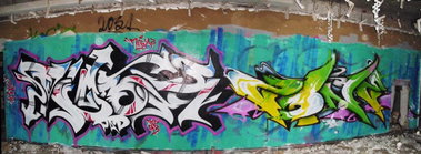 Graffiti Wall in Leipzig - Photo by KUBA182 - kuba, zone, pad