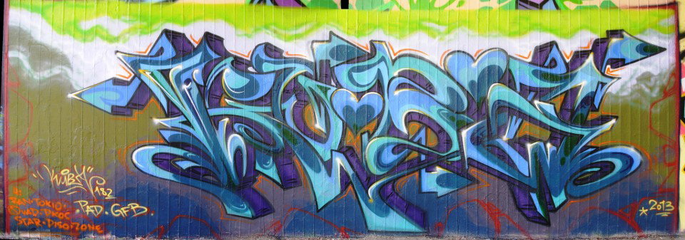 Graffiti Wall in Dresden - Photo by KUBA182 - kuba, pad, gfb (2013)