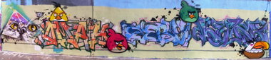 Graffiti Wall in Leipzig - Photo by KUBA182 - hctr, fka, rhk (2013)