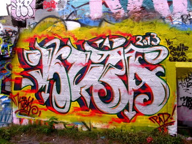 Graffiti Wall in Dresden - Photo by KUBA182 - kuba, pad (2013)