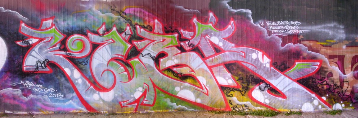 Graffiti Wall in Dresden - Photo by KUBA182 - kuba, pad, gfb (2013)