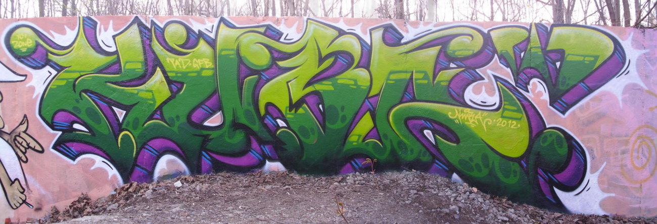 Graffiti Wall in Dresden - Photo by KUBA182 - Kuba, PAD (2012)