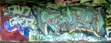 Graffiti Wall in Dresden - Photo by KUBA182 - Kuba182, PAD, GFB (2013)