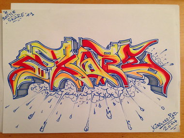 Graffiti Sketch - Photo by KUBA182 - kuba, skare-battle, pad (2014)