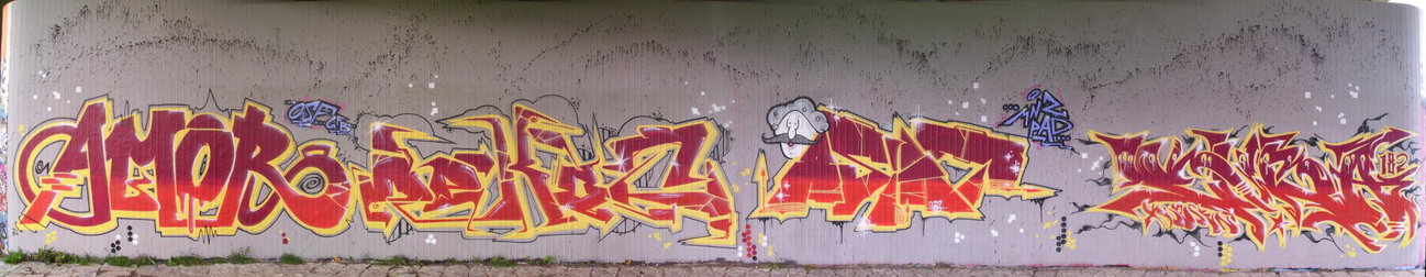 Graffiti Wall - Photo by KUBA182 - Amor, Dekoc, Asiat