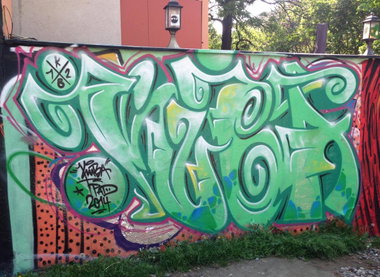 Graffiti Wall - Photo by KUBA182 - Kuba, PAD, Scheune (2014)