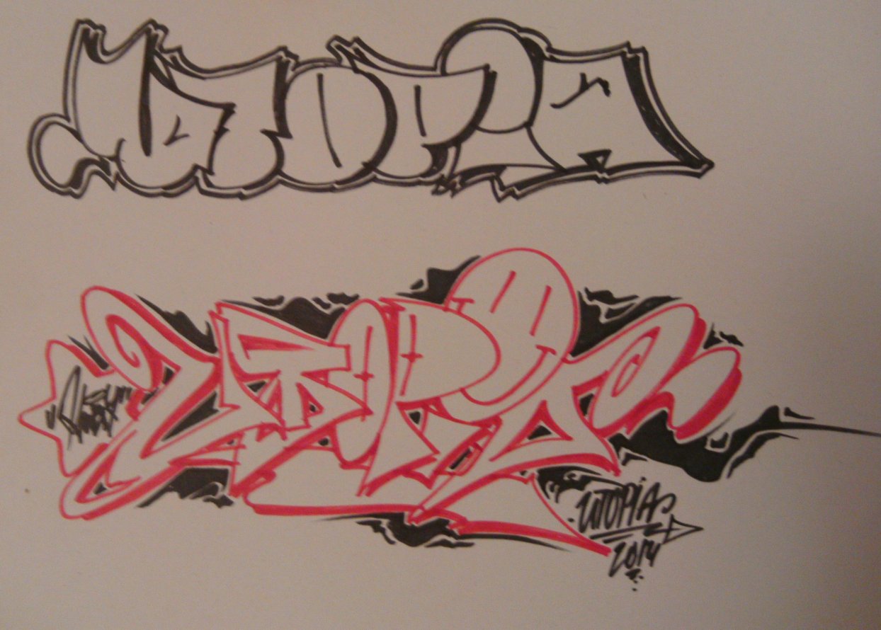 Graffiti Sketch - Photo by KUBA182 - utopia (2014)