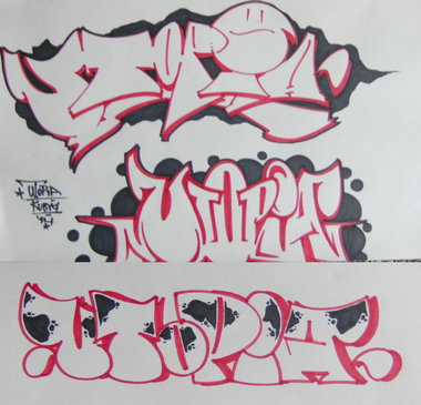 Graffiti Sketch - Photo by KUBA182 - utopia, kuba, pad (2014)