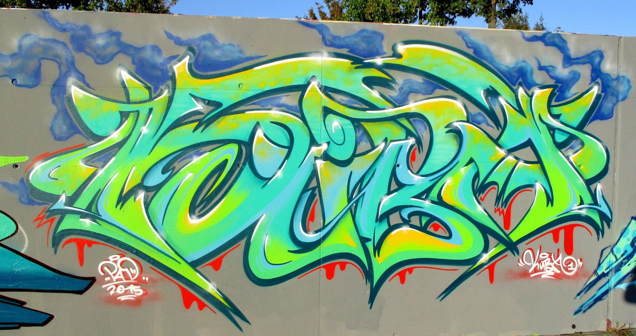 Graffiti Wall - Photo by KUBA182 - kuba, pad, herbst-jam (2015)