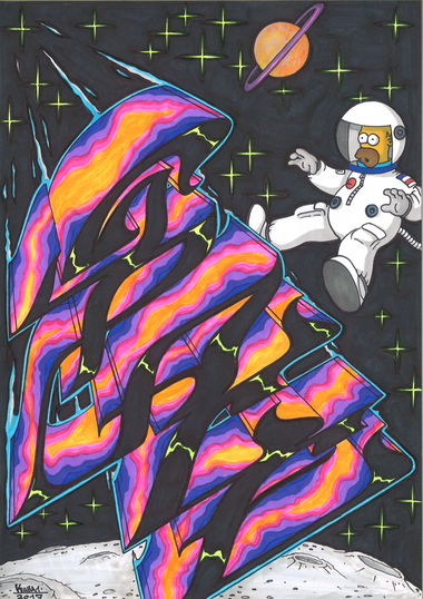 Graffiti Sketch - Photo by KUBA182 - kuba182, space, pad (2017)