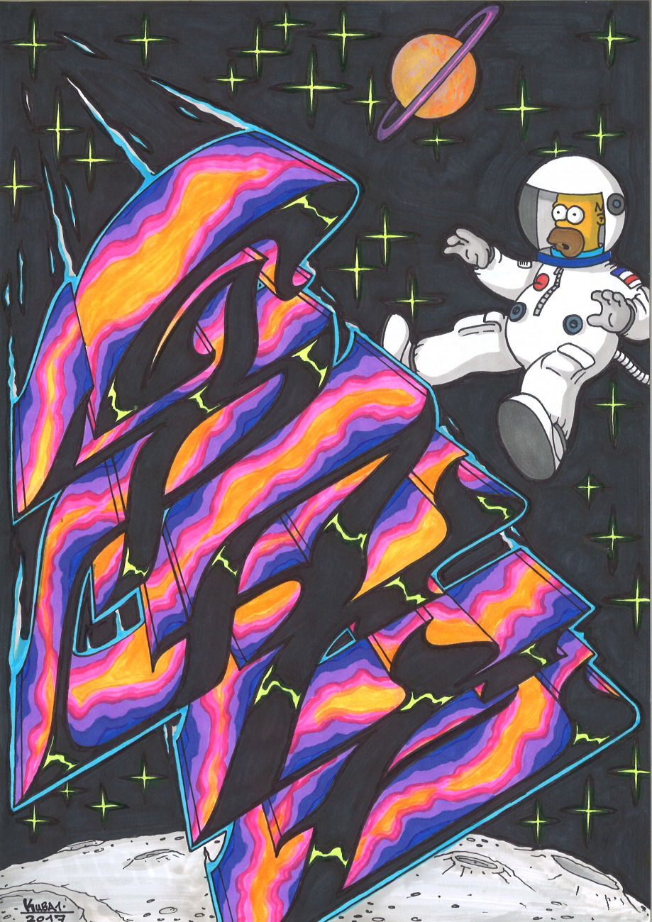 Graffiti Sketch - Photo by KUBA182 - kuba182, space, pad (2017)