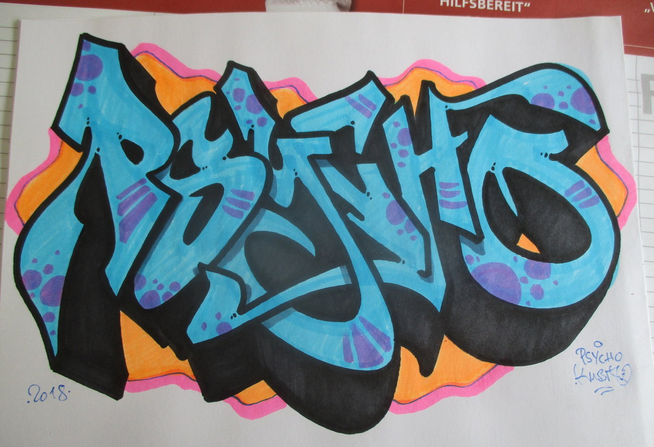 Graffiti Wall - Photo by KUBA182 - kuba, psycho