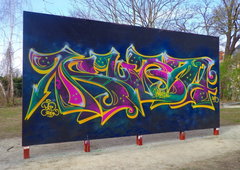 Graffiti Wall in Dresden - Photo by KUBA182 - Kuba, Pad (2015)