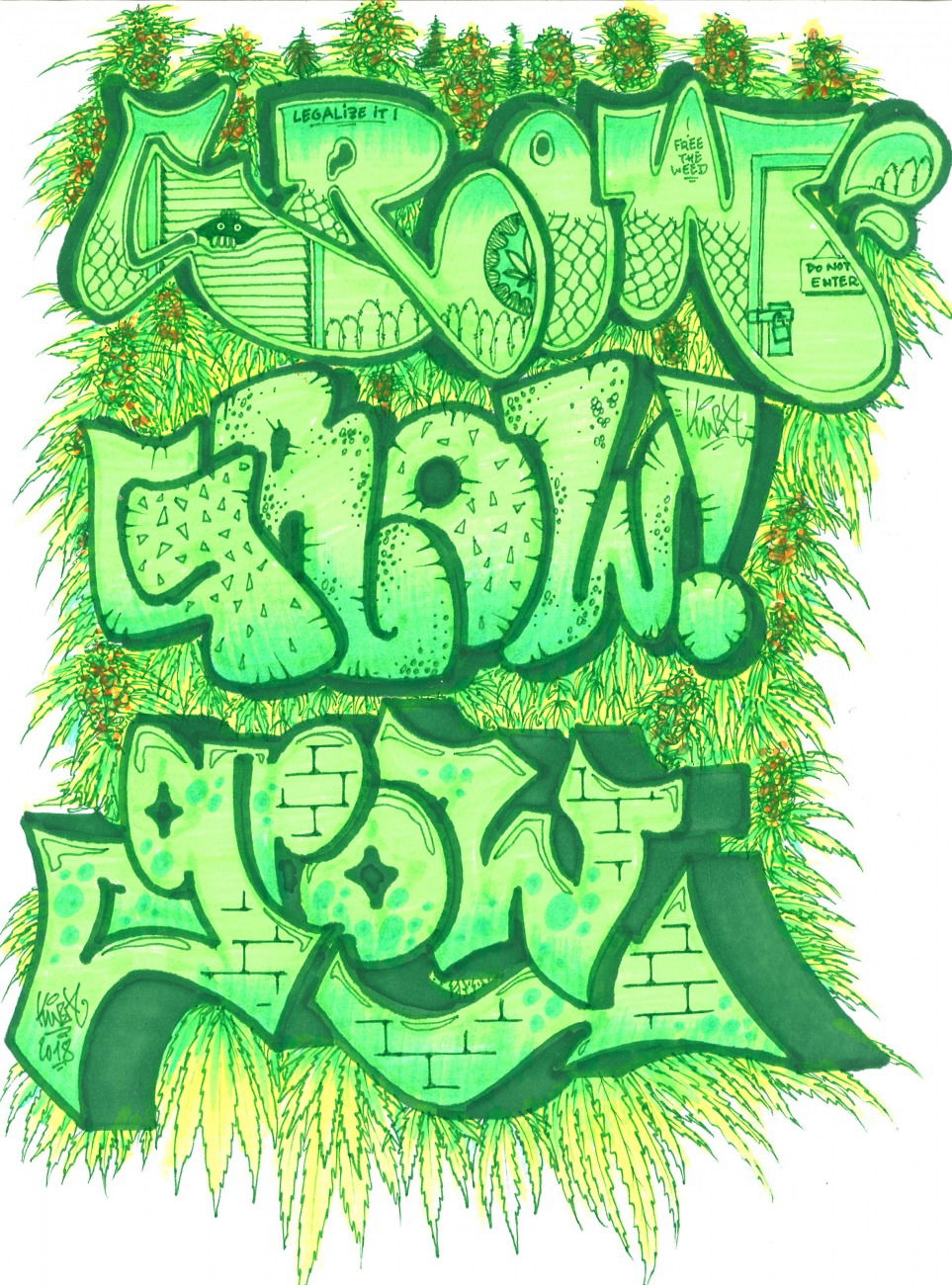 Graffiti Wall - Photo by KUBA182 - kuba, grow, weed (2018)