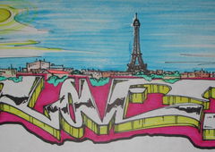 Graffiti Wall - Photo by KUBA182 - love, kuba, paris (2015)