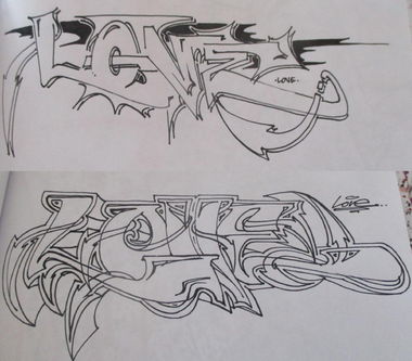 Graffiti Sketch - Photo by KUBA182 - love, kuba, pad (2015)