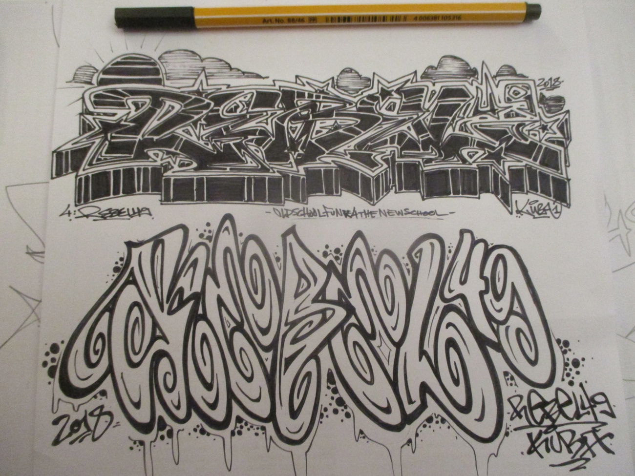 Graffiti Sketch - Photo by KUBA182 - kuba, REBEL49, exchange (2018)