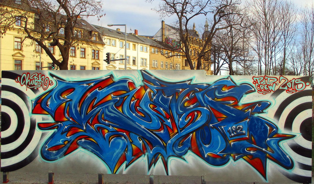 Graffiti Wall in Dresden - Photo by KUBA182 - kuba, pad, Dresden (2015)