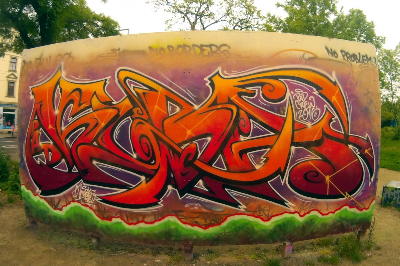 Graffiti Wall in Dresden - Photo by KUBA182 - kuba, pad, dresden (2016)