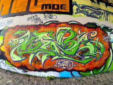 Graffiti Wall in Dresden - Photo by KUBA182 - kuba, pad (2016)