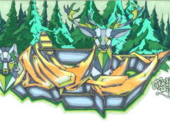 Graffiti Sketch - Photo by KUBA182 - wild, wald, wolf (2018)