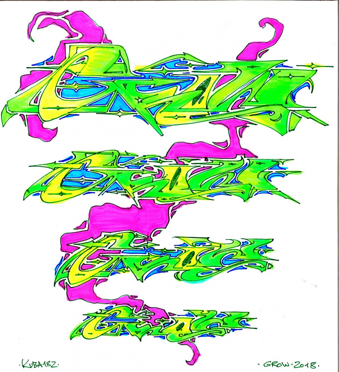 Graffiti Wall - Photo by KUBA182 - grow, kuba, pad (2018)